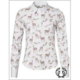 Chevalier Leslie Half Placket Jersey Shirt Women Oh Deer Pink