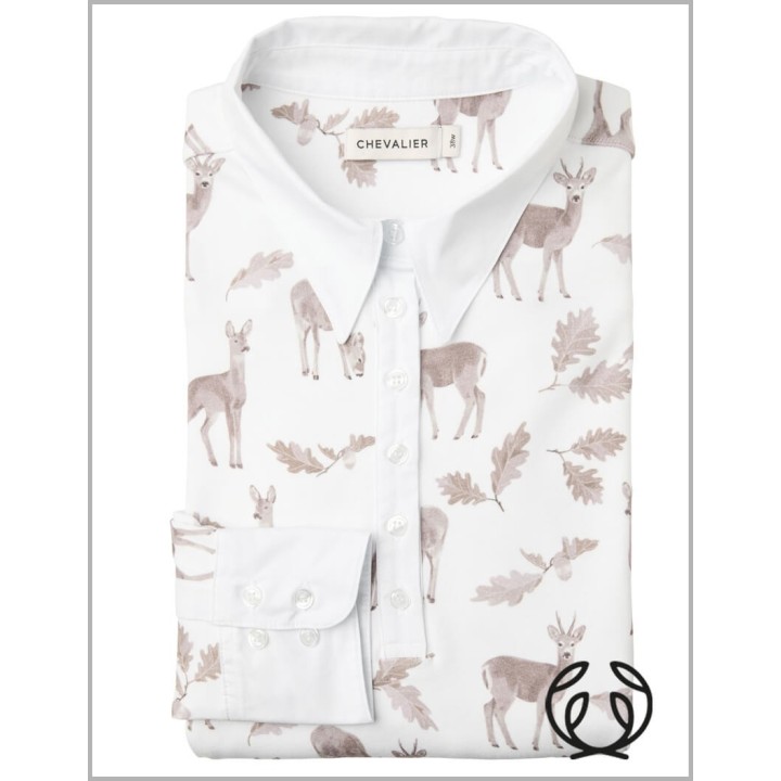 Chevalier Leslie Half Placket Jersey Shirt Women Oh Deer Pink