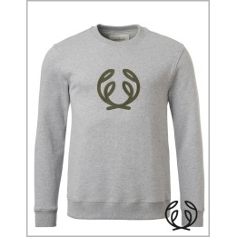 Chevalier Symbol Mikina šedá melírovaná, teplá mikina, 100 % bavlna