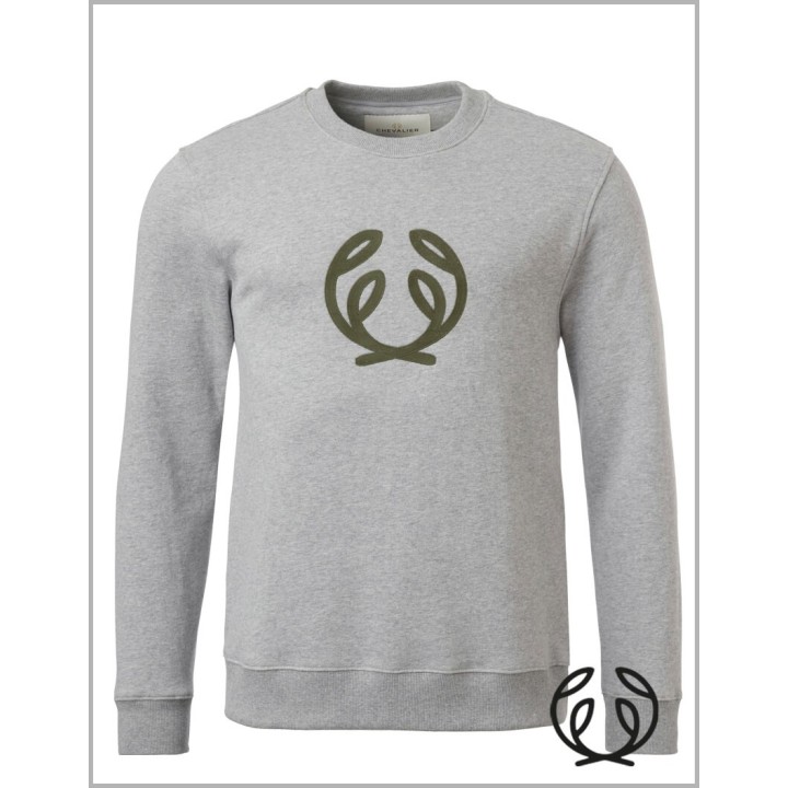 Chevalier Symbol Sweatshirt Grey Melange — теплая толстовка из 100% хлопка