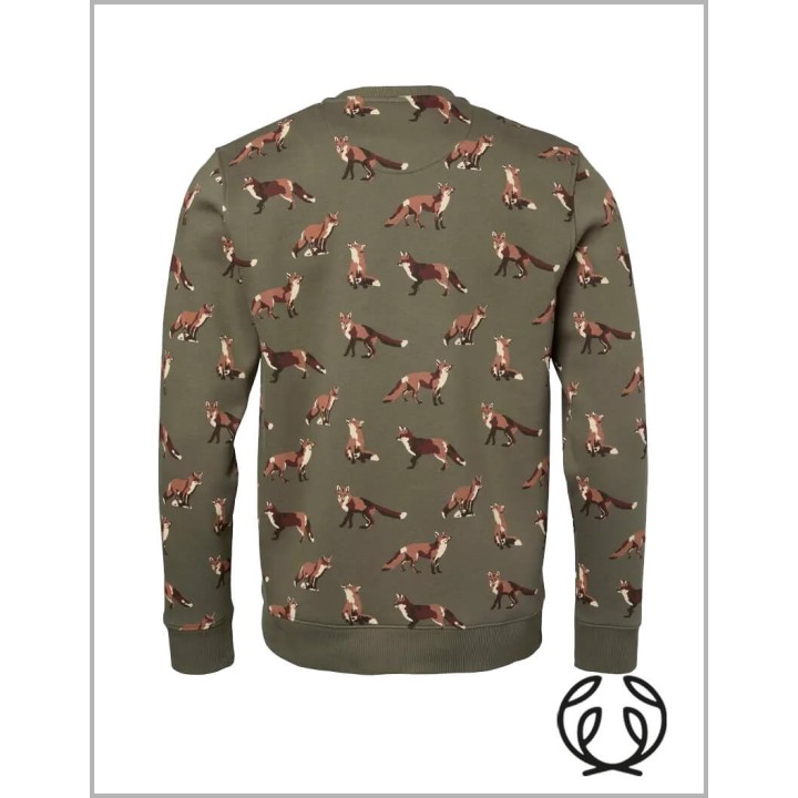 Chevalier Fauna Men's Fox Life Sweatshirt – Warm Sweatshirt, 70% Cotton