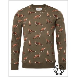 Chevalier Fauna Pánska mikina Fox Life – teplá mikina, 70 % bavlna