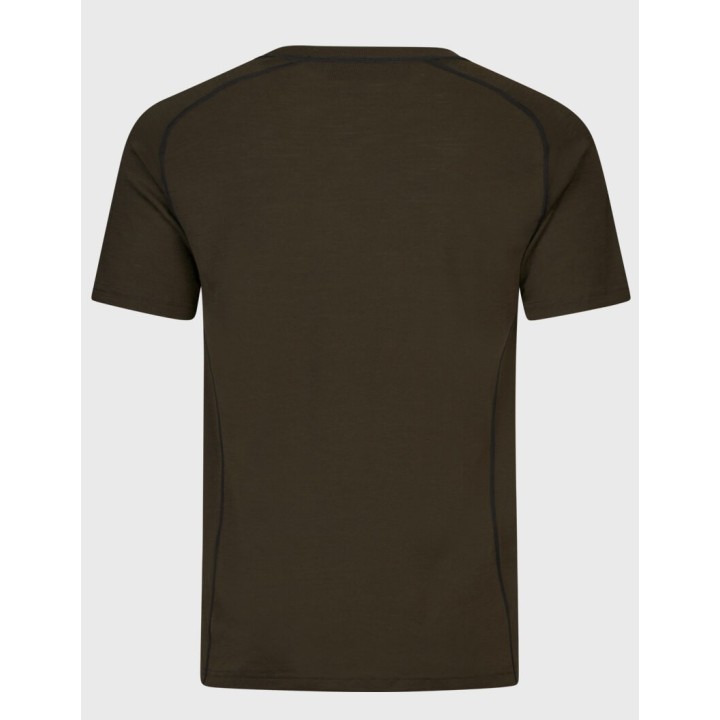 Seeland Apex Merino Pine Green T-shirt, 35% wool