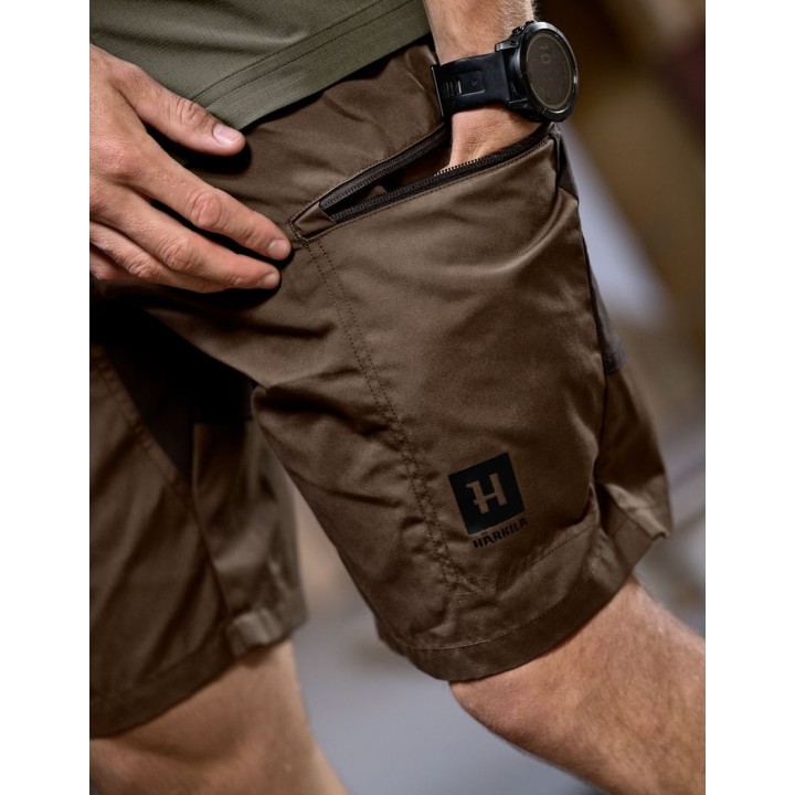 Harkila Fjell Shorts Dark earth Shadow brown – odolné letní šortky