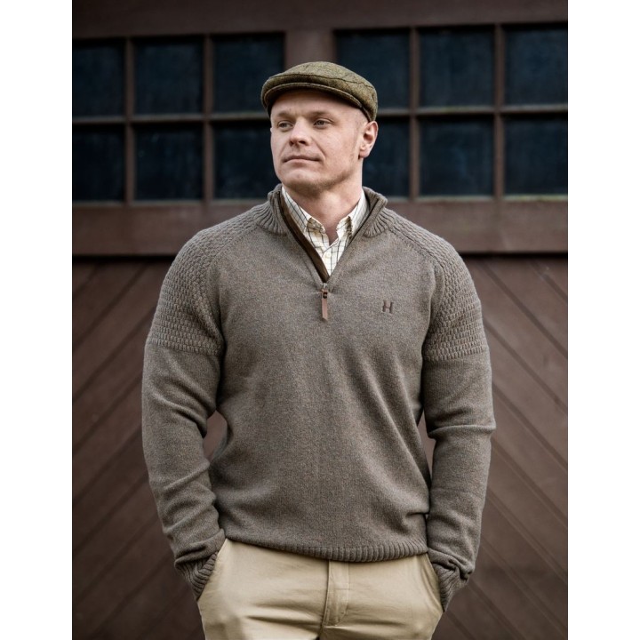 Harkila Vincent Merino Half Zip Pullover Dark sand sweter 100% wełna