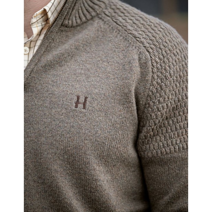 Harkila Vincent Merino Half Zip Pullover Dark sand sweter 100% wełna