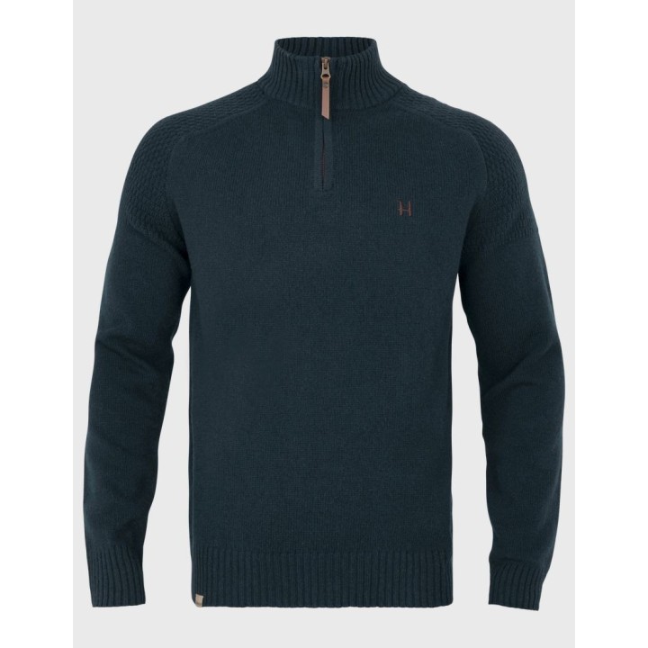 Svetr Harkila Vincent Merino Half Zip Pullover v tmavě modré barvě, 100 % vlna