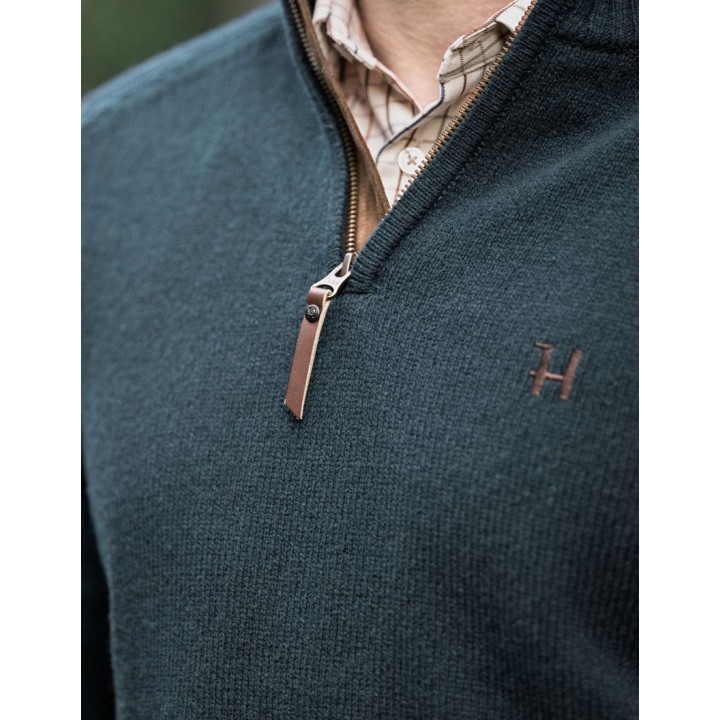 Svetr Harkila Vincent Merino Half Zip Pullover v tmavě modré barvě, 100 % vlna