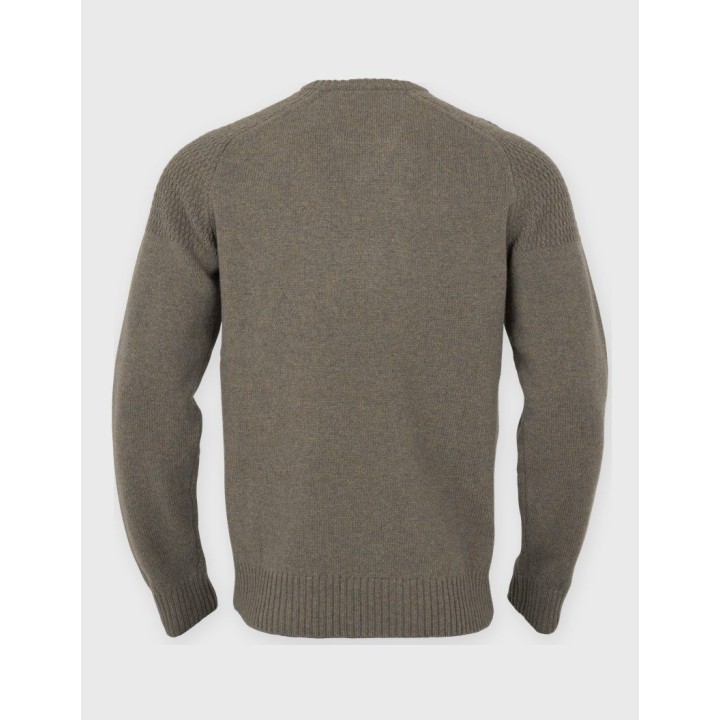 Harkila Vincent Merino V-Neck Pullover Dark sand 100% wełna