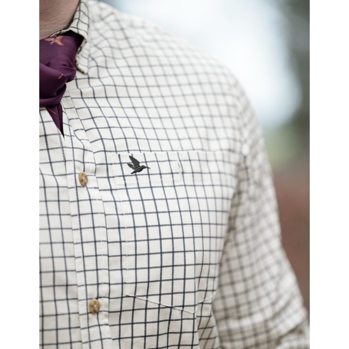 Seeland Oxford Shirt, dark sapphire check, cotton shirt