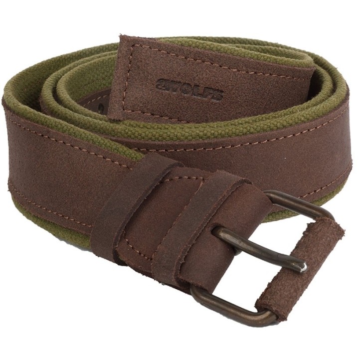 Forest - fabric and leather trouser belt