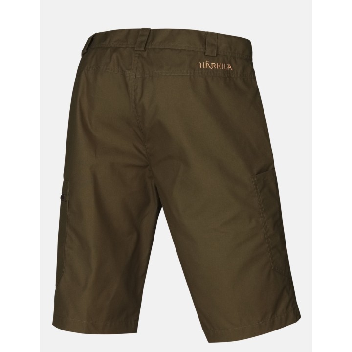 Alvis - waxed sturdy shorts olive green