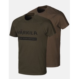 Logo summer t-shirts 2-pack willow green / slate brown up to 5XL!