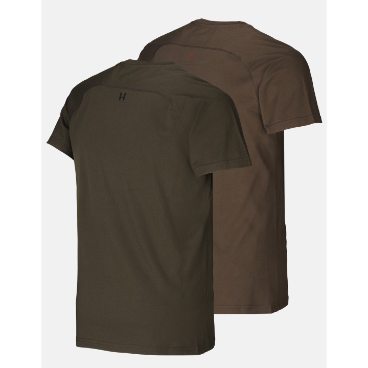 Koszulki letnie Logo 2-pak willow green / slate brown do 5XL!