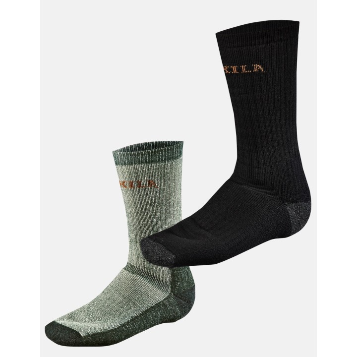 Zimní ponožky Harkila Expedition 63% merino vlna - černé