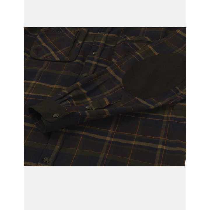 Pajala mellow brown - теплая фланелевая рубашка размером до 5XL!