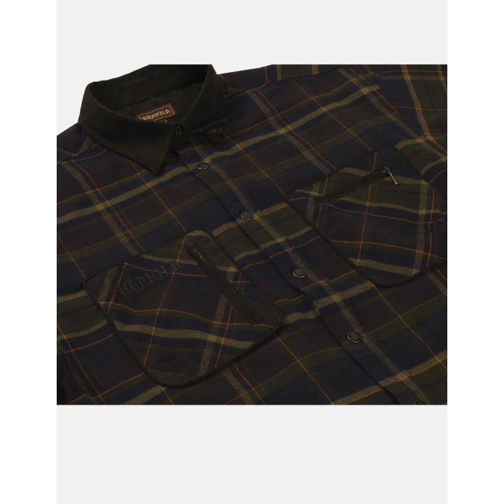 Pajala mellow brown - warmes Flanellhemd Größe bis 5XL!