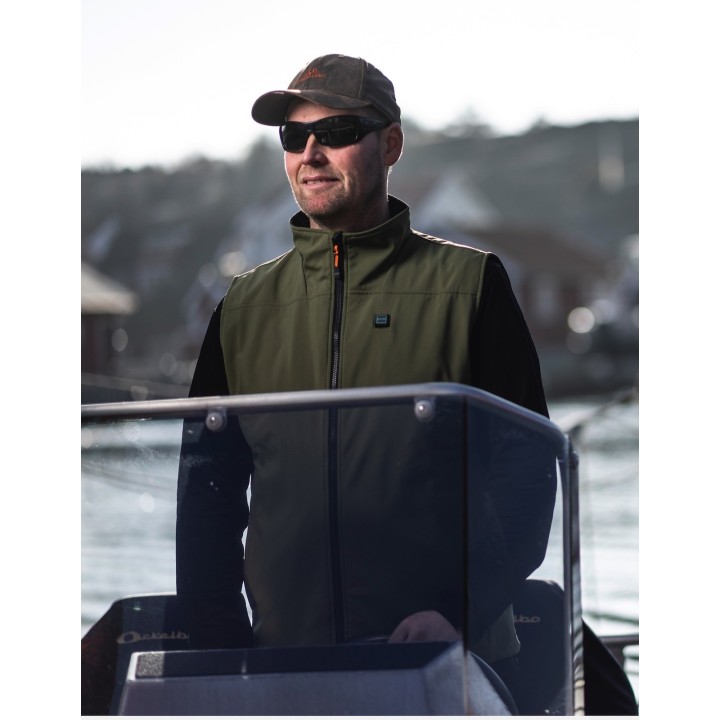 Kamizelka grzejąca softshell zielony- męska ROZM DO 2XL!