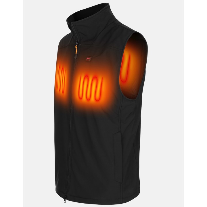 Zateplená vesta softshell čierna - pánska ROZM TO 3XL!