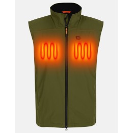 Warming softshell green men's vest ROZM TO 2XL!