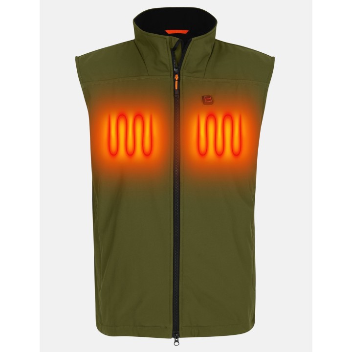 Melegítő mellény softshell zöld - férfi ROZM TO 2XL!