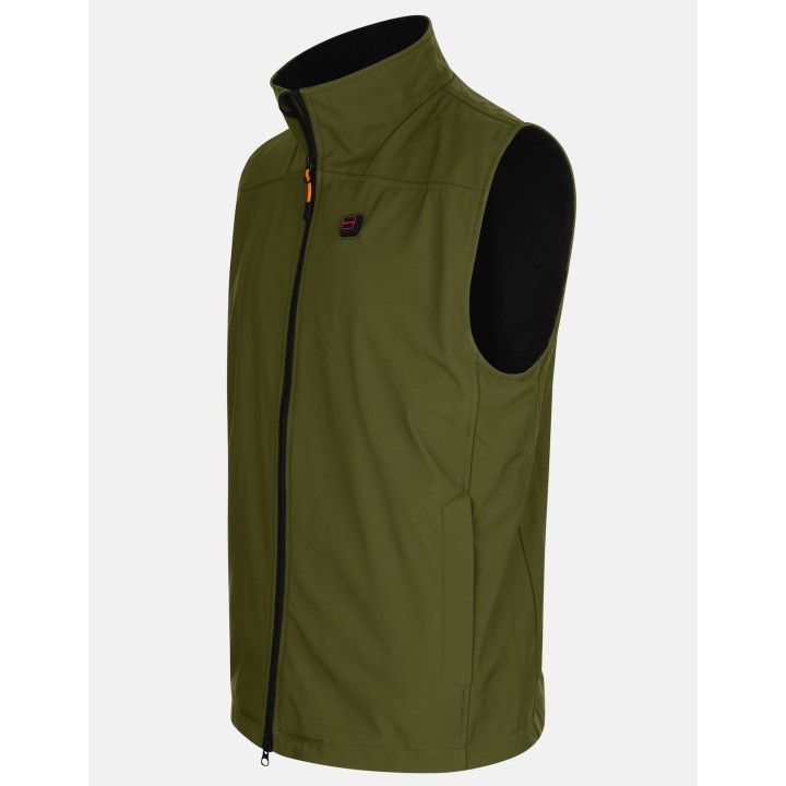 Zateplená vesta softshell zelená - pánská ROZM DO 2XL!