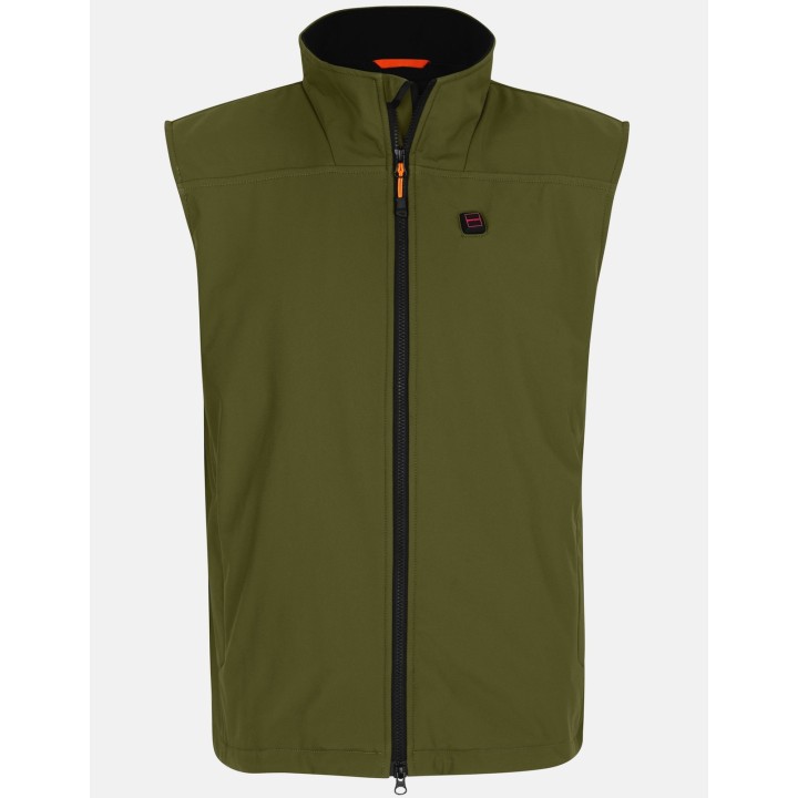 Warming softshell green men's vest ROZM TO 2XL!