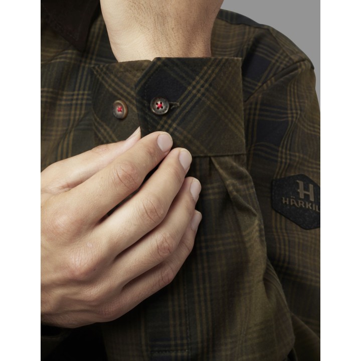 Harkila Driven Hunt flannel olive green check hunting shirt